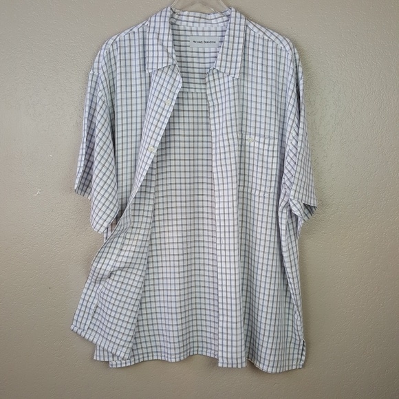 Michael Brandon Academia Checker Plaid Button Down Collar Dad Shirt Shac… - Picture 4 of 8